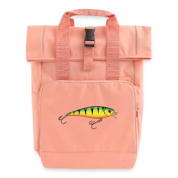 Wobbler Angeln Fischen - Rolltop Rucksack mit zwei Griffen - Chintzrosa - Vorne