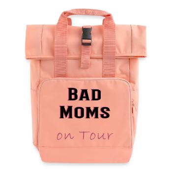 Bad Moms on Tour - Women's Evening, Party, JGA, Fun - Roll Top Backpack with Two Handles - chintz rose - Front