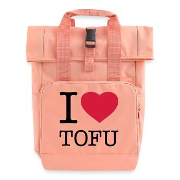 I LOVE TOFU Soja - Rolltop Rucksack mit zwei Griffen - Chintzrosa - Vorne
