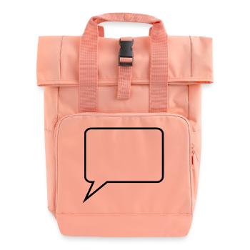 Personalize your own speech bubble Comic - Roll Top Backpack with Two Handles - chintz rose - Front