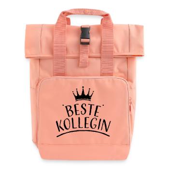 Krone beste kollegin schwarz Tshirt design - Rolltop Rucksack mit zwei Griffen - Chintzrosa - Vorne