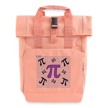 Pi Day - Happy Pi Day - Roll Top Backpack with Two Handles - chintz rose - Front