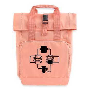 Heat pump - Roll Top Backpack with Two Handles - chintz rose - Front