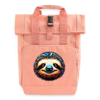 Sloth - Roll Top Backpack with Two Handles - chintz rose - Front