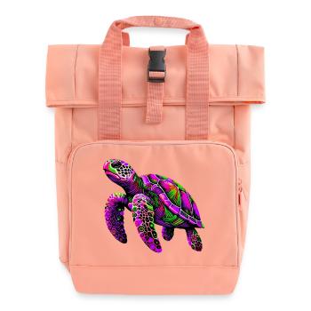 Schildkröte - Rolltop Rucksack mit zwei Griffen - Chintzrosa - Vorne