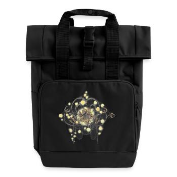 05. Light Soul - Roll Top Backpack with Two Handles - black - Front