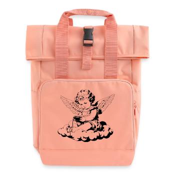 Chérubin du jeu – Ange vintage sur le nuage - Sac à dos Roll Top à deux anses - rose liberty - Devant