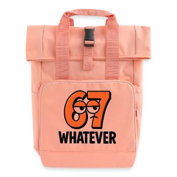 Six Seven : Whatever Italian Brainrot Humour Meme - Sac à dos Roll Top à deux anses - rose liberty - Devant