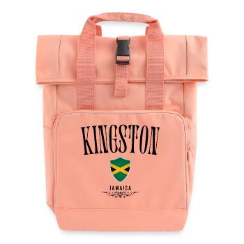 Kingston Souvenir, Elegant Kingston Design - Roll Top Backpack with Two Handles - chintz rose - Front