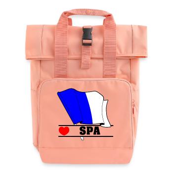 Love Spa Belgium - Roll Top Backpack with Two Handles - chintz rose - Front