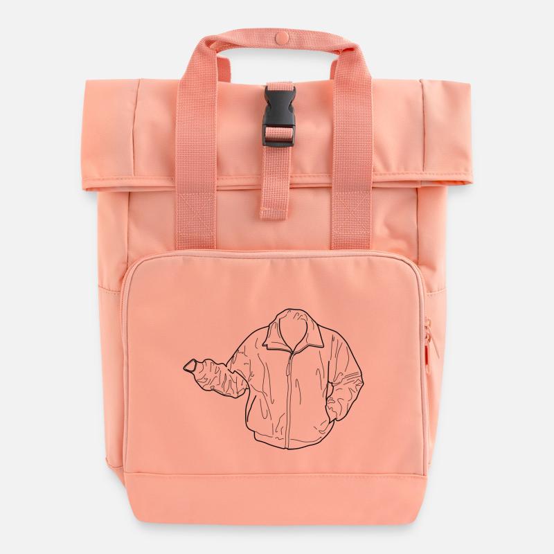 jacket - Roll Top Backpack with Two Handles - chintz rose