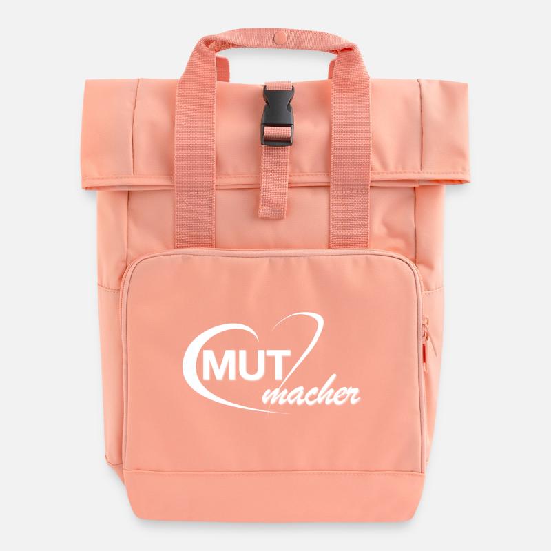 Mutmacher_Logo_weiss - Sac à dos Roll Top à deux anses - rose liberty