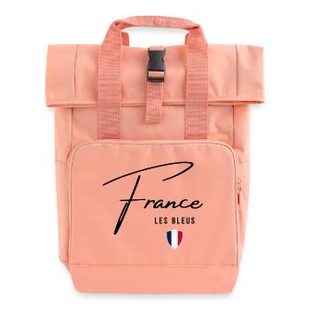 Drapeau de la France, fierté française - Sac à dos Roll Top à deux anses - rose liberty - Devant