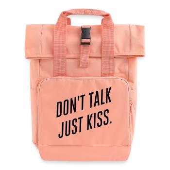 Don't talk just kiss - Roll Top Backpack with Two Handles - chintz rose - Front