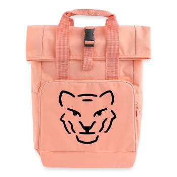 Tiger - Roll Top Backpack with Two Handles - chintz rose - Front