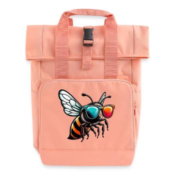 Bee - Roll Top Backpack with Two Handles - chintz rose - Front