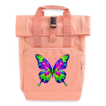 Butterfly - Roll Top Backpack with Two Handles - chintz rose - Front