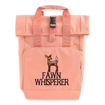 Fawn Whisperer - Roll Top Backpack with Two Handles - chintz rose - Front