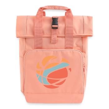 Abstrakter Basketball-Burst - Rolltop Rucksack mit zwei Griffen - Chintzrosa - Vorne