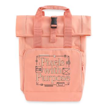 UX/UI Designer Pixels With Purpose Digital Design - Rolltop Rucksack mit zwei Griffen - Chintzrosa - Vorne