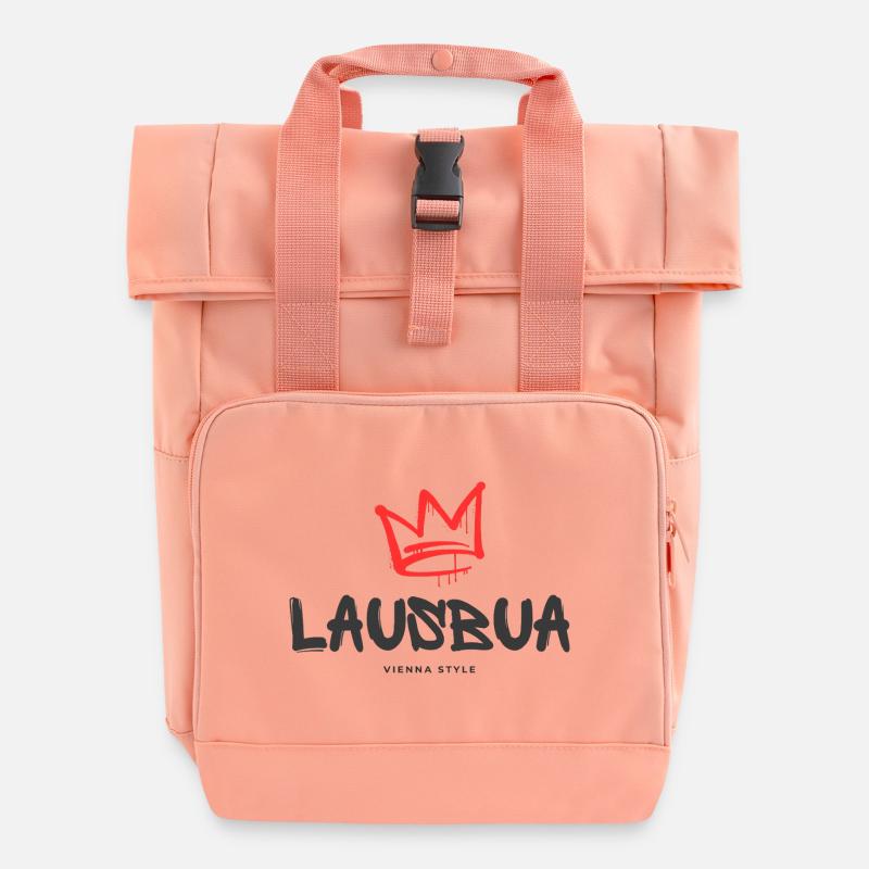 Lausbua - Rolltop Rucksack mit zwei Griffen - Chintzrosa