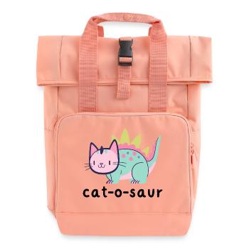 Cat-O-Saur - Rolltop Rucksack mit zwei Griffen - Chintzrosa - Vorne