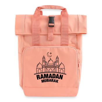 Ramadan Mubarak transparent - Roll Top Backpack with Two Handles - chintz rose - Front