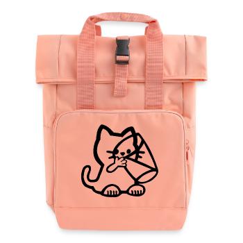 Le chaton et le verre de lait - Sac à dos Roll Top à deux anses - rose liberty - Devant