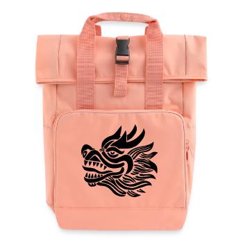 Tête de dragon chinois (noir) - Sac à dos Roll Top à deux anses - rose liberty - Devant