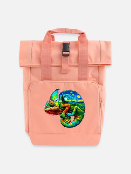 Van Gogh Chamäleon - Rolltop Rucksack mit zwei Griffen - Chintzrosa