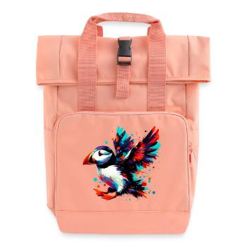 Papageitaucher - Rolltop Rucksack mit zwei Griffen - Chintzrosa - Vorne