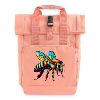 Bee - Roll Top Backpack with Two Handles - chintz rose - Front