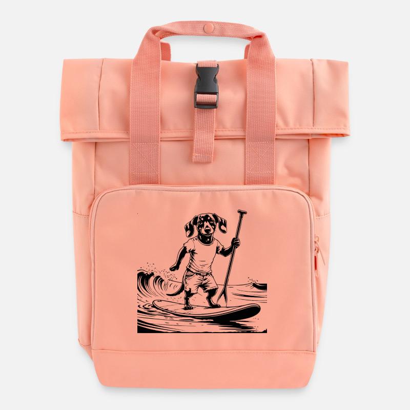 SUP SURF - Sac à dos Roll Top à deux anses - rose liberty