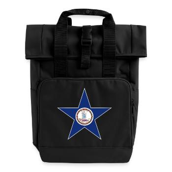 Virginia Fan Shirt – American Spirit - Rolltop Rucksack mit zwei Griffen - Schwarz - Vorne