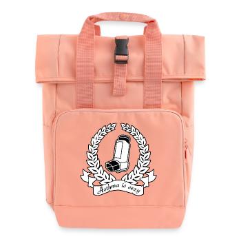 Asthma Is Sexy – Nerd Flirt Saying & Gift - Roll Top Backpack with Two Handles - chintz rose - Front
