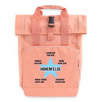 Hohenfelde Holidays Baltic Sea Coast Schleswig Holstein - Roll Top Backpack with Two Handles - chintz rose - Front
