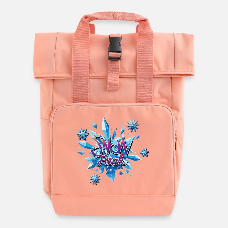 Schneekristall Explosion - Rolltop Rucksack mit zwei Griffen - Chintzrosa