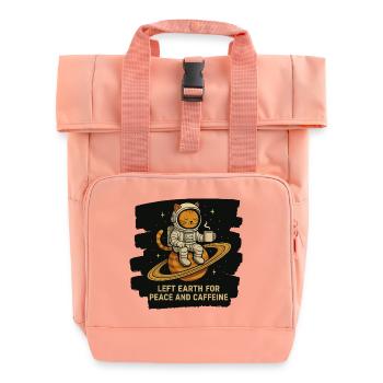 Lustige Kaffeezitate - Rolltop Rucksack mit zwei Griffen - Chintzrosa - Vorne