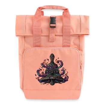Skull Bell Neon - Roll Top Backpack with Two Handles - chintz rose - Front