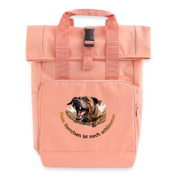 Mon maître est encore pire - Sac à dos Roll Top à deux anses - rose liberty - Devant