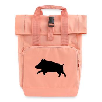 Tshirt sanglier personnalisable - Sac à dos Roll Top à deux anses - rose liberty - Devant