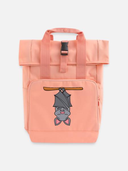 Fledermaus - Rolltop Rucksack mit zwei Griffen - Chintzrosa