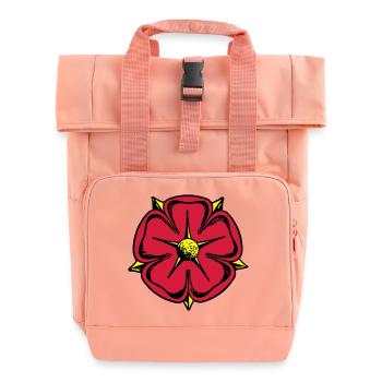 Lippy rose - Roll Top Backpack with Two Handles - chintz rose - Front