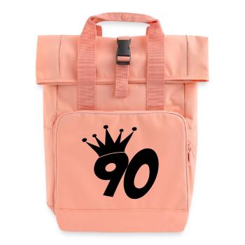 90 - Roll Top Backpack with Two Handles - chintz rose - Front
