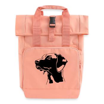 Magyar Vizsla Kopf - Rolltop Rucksack mit zwei Griffen - Chintzrosa - Vorne
