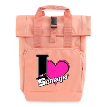 Schlager Party , Schlager Music , Schlager Love - Roll Top Backpack with Two Handles - chintz rose - Front