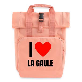 Ich liebe Frankreich, ich bin Französin - Rolltop Rucksack mit zwei Griffen - Chintzrosa - Vorne