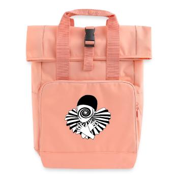 Vintage Galactic Pierrot - Roll Top Backpack with Two Handles - chintz rose - Front