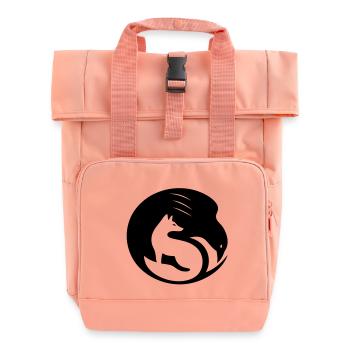 Symbole Yin Yang – Équilibre et harmonie - Sac à dos Roll Top à deux anses - rose liberty - Devant