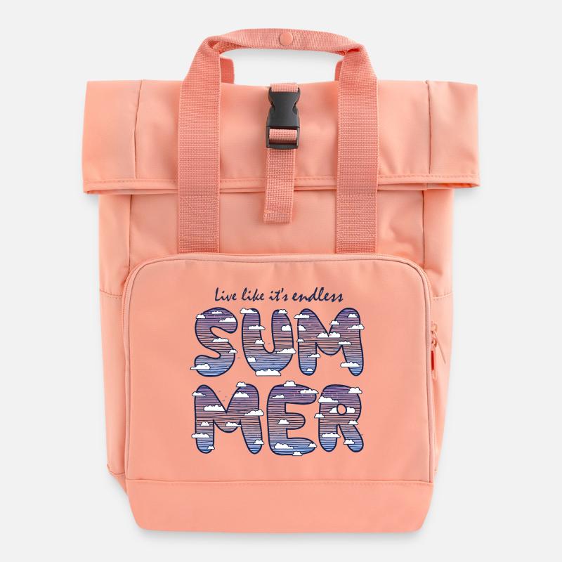 Endless Summer (lettrage) - Sac à dos Roll Top à deux anses - rose liberty